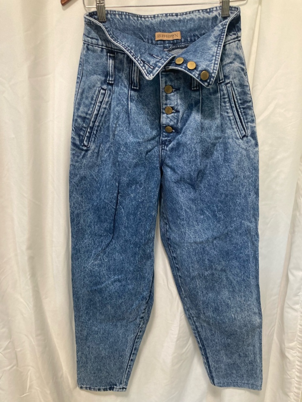 Vintage 80’s Ruff Hewn high waist acid wash jeans